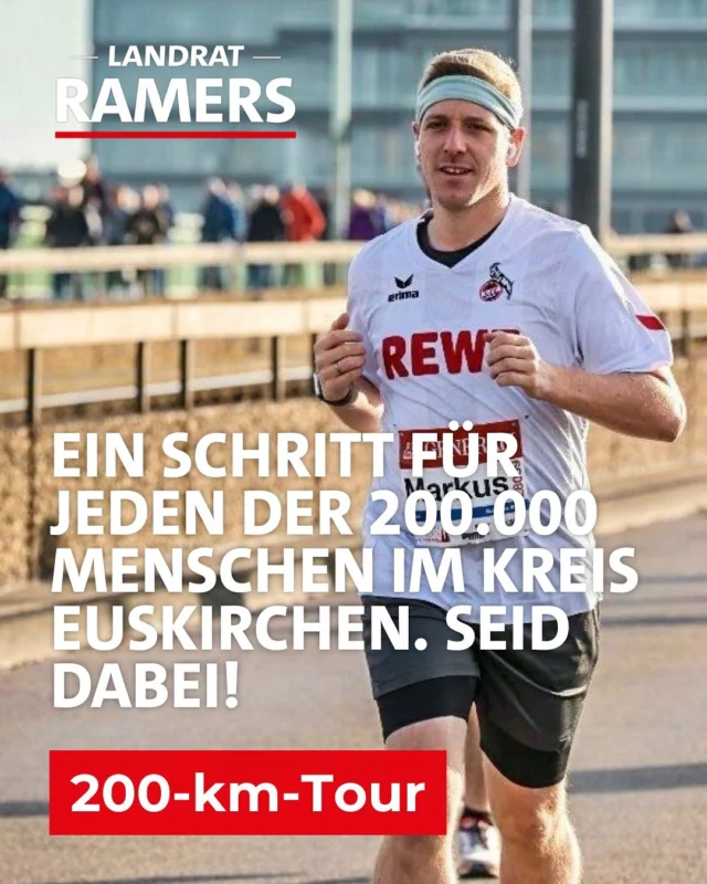 Ein Ziel: 200 km Laufen durch den Kreis Euskirchen. 
Der grobe Tourplan steht! Start am 3.8. um 9 Uhr am Freilinger See ✅ 
Und viel leichter wird es, wenn Ihr dabei seid! Ich freue mich über Mitläuferinnen und -läufer oder auch Begleitung auf dem Rad. 
Mehr Infos findet ihr auf meiner Seite (in der Bio). 

Wer hat Lust, mich ein paar Kilometer zu unterstützen?